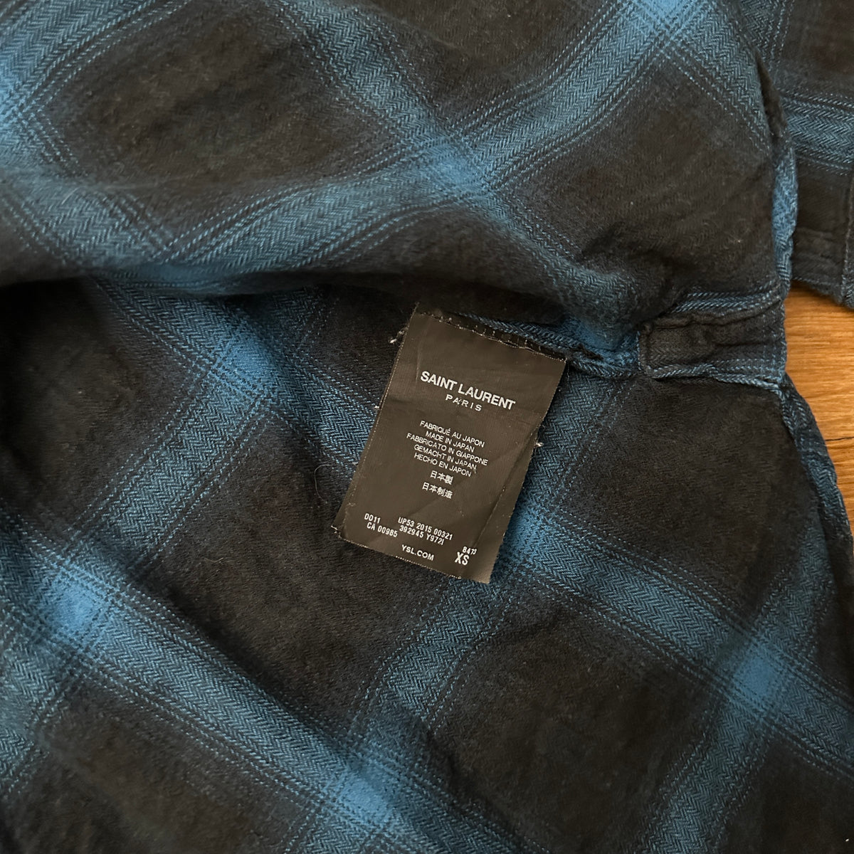 Saint Laurent Paris SS16 Surf Sound Plaid Shirt