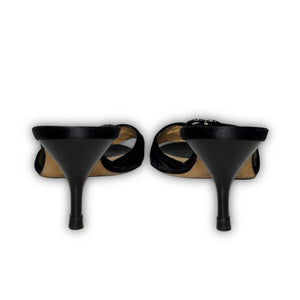 Chanel 2000s by Karl Lagerfeld Crystal Logo Heels