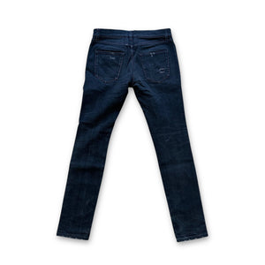 Saint Laurent SS17 Washed Black Skinny Distressed Denim