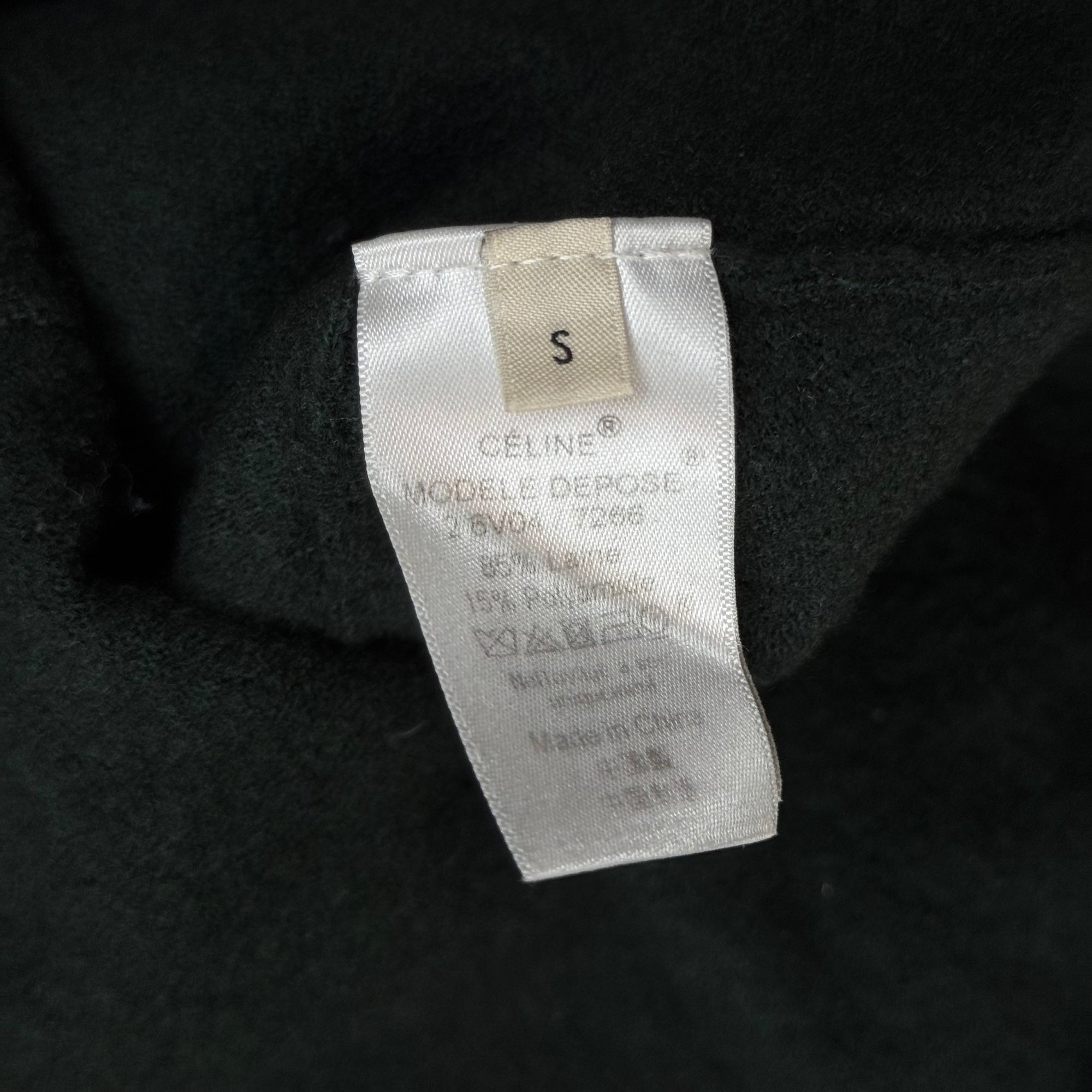 Céline by Phoebe Philo Zipped Contrast Collar Ribbed Wool Dress