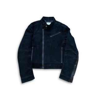 Dries van Noten 1990s Velvet Biker Jacket