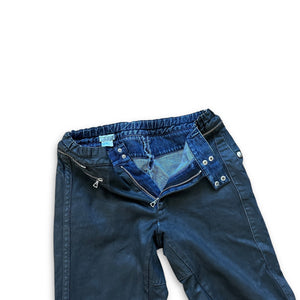 Dries Van Noten FW14 Black Waxed Moto Biker Pants