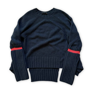 Celine by Phoebe Philo Oversized Paneled Navy Knit