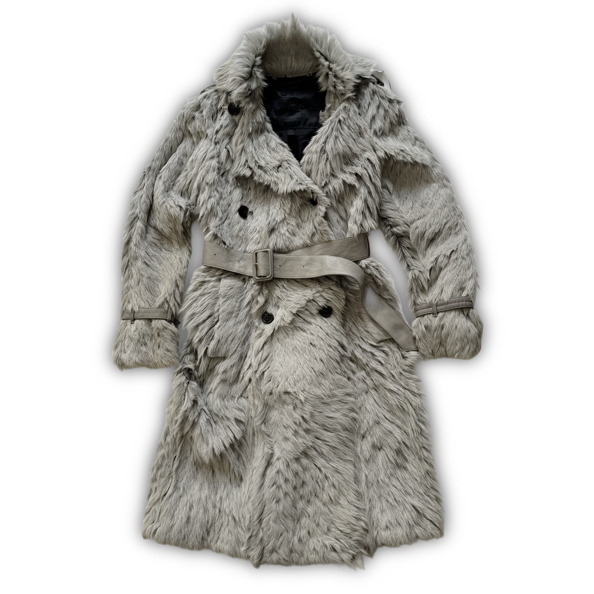 Burberry Prorsum by Christopher Bailey Belted Fur Coat