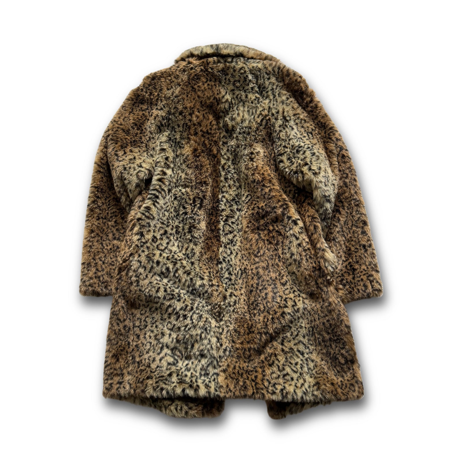 Miu Miu 2000s Leopard Print Faux Fur Coat