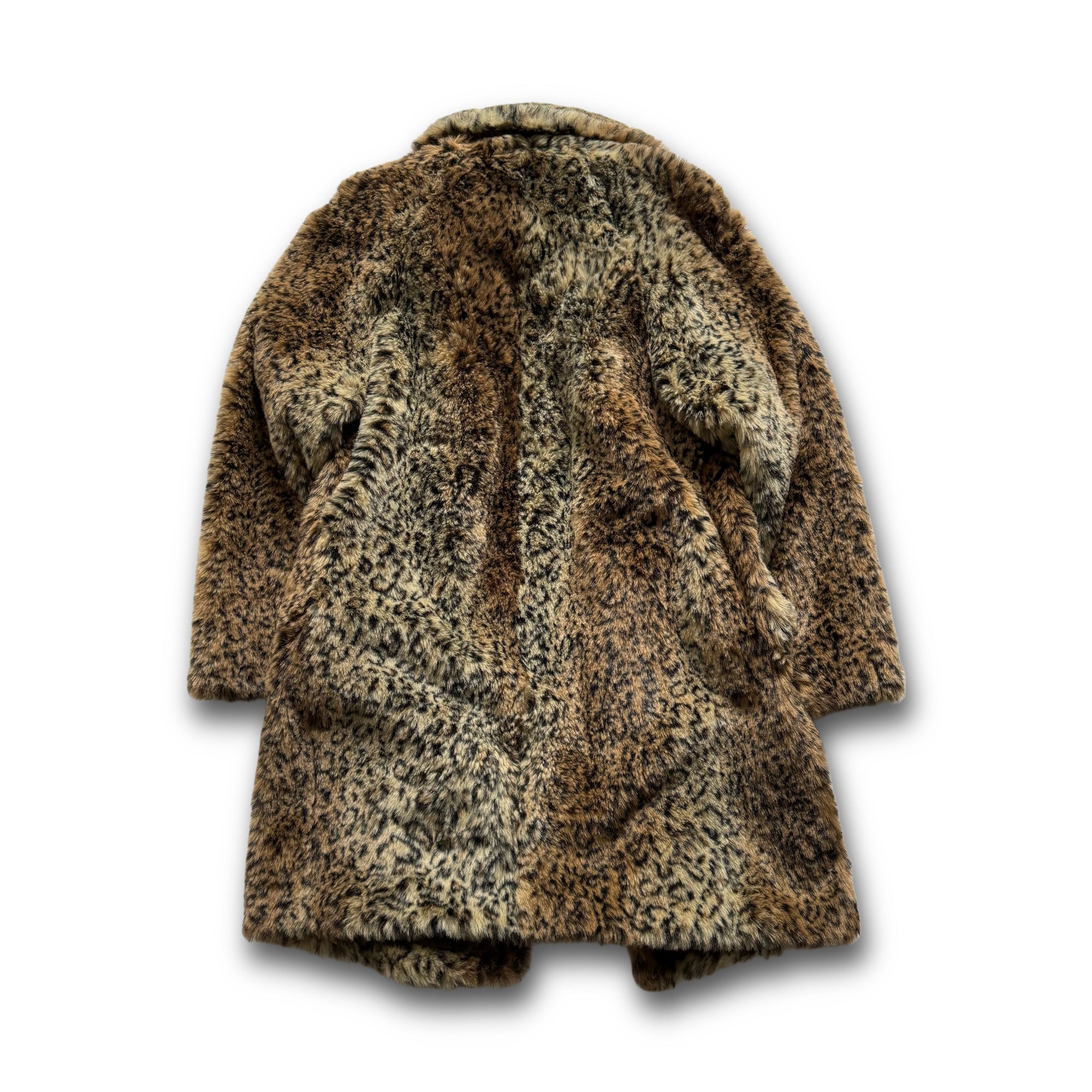 Miu Miu 2000s Leopard Print Faux Fur Coat