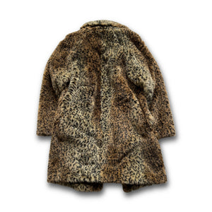 Miu Miu 2000s Leopard Print Faux Fur Coat