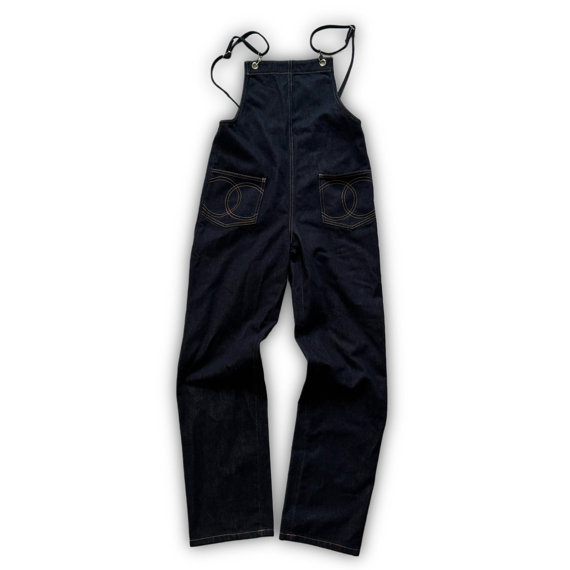 Chanel 2025 Sample CC Logo Logo Raw Denim Overall