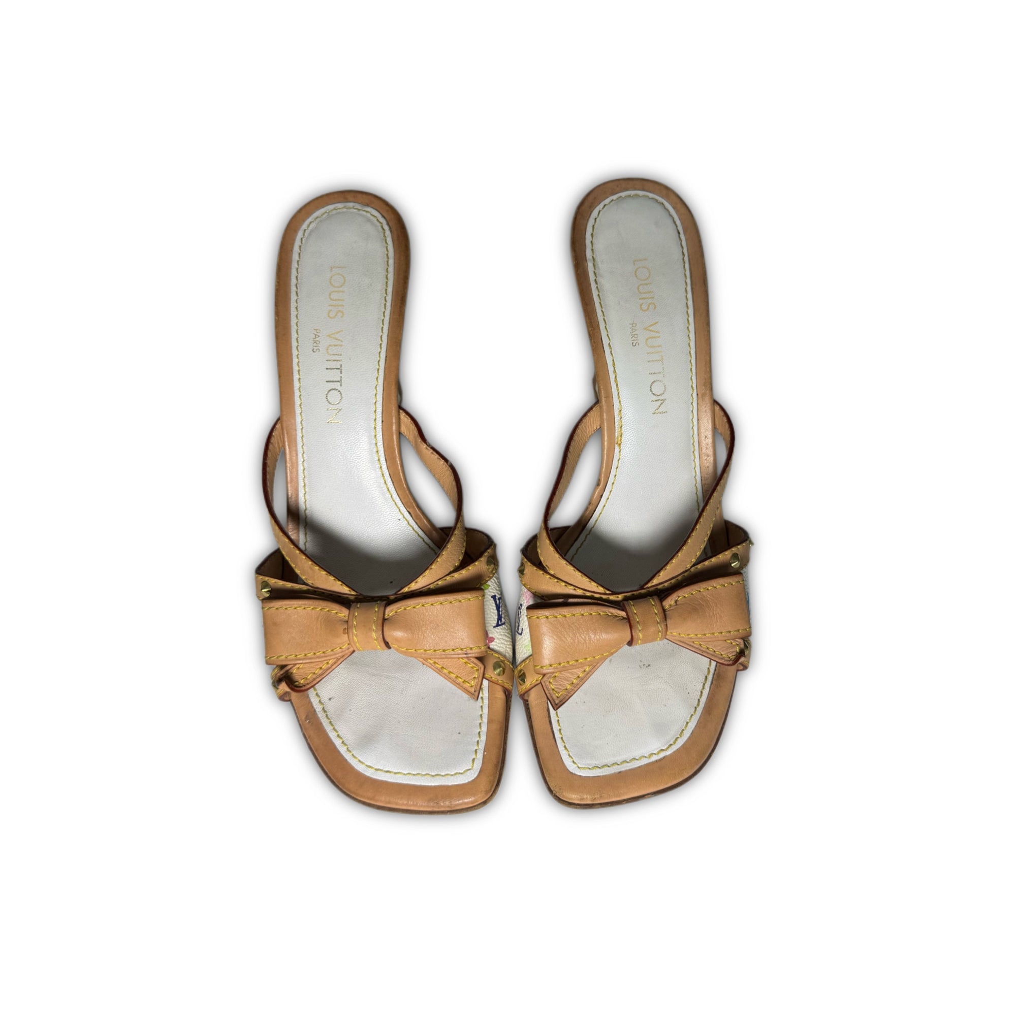 Louis Vuitton 2003 Takashi Murakami Multicolor Wedge Heels