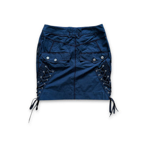 Christian Dior by John Galliano SS04 Blue Laced Mini Skirt