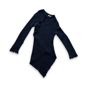 Comme Des Garcons 90s Asymetrical Raw Wool Dress