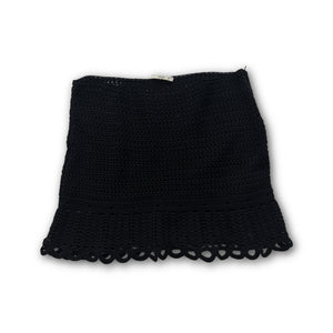 Prada Black Crochet Mini Skirt