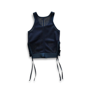 Rick Owens SS14 Vicious Tactial Utility Leather Mesh Laced Vest