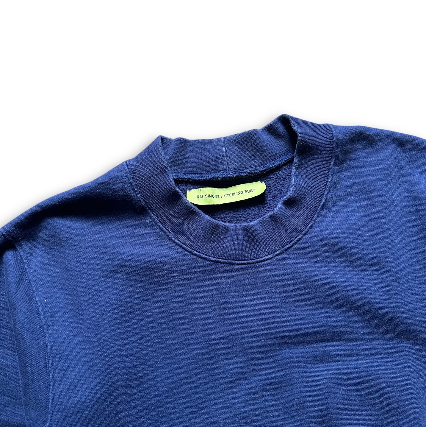 Raf Simons / Sterling Ruby ニットセーター Raf Simons Sterling Ruby Navy Terry Crewneck Sweater