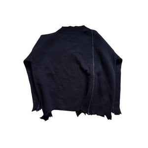 Raf Simons AW16 Oversized Destroyed Varisty Knit Sweater