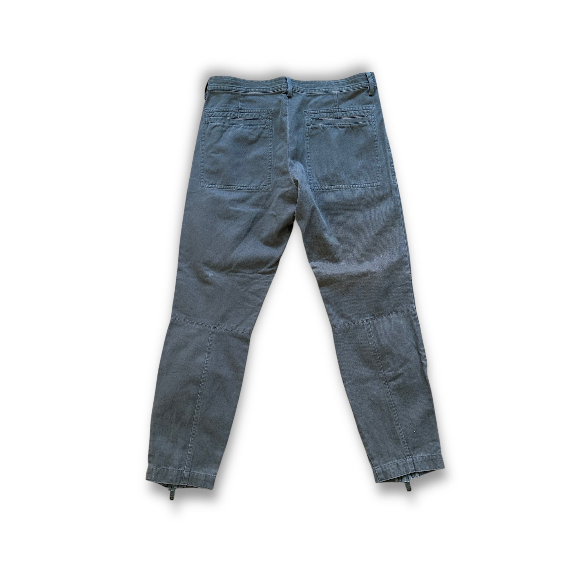 Dries Van Noten FW14 Olive Zippered Moto Biker Pants