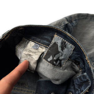 Rick Owens 2000s Bleached Raw Hem Detroit Denim