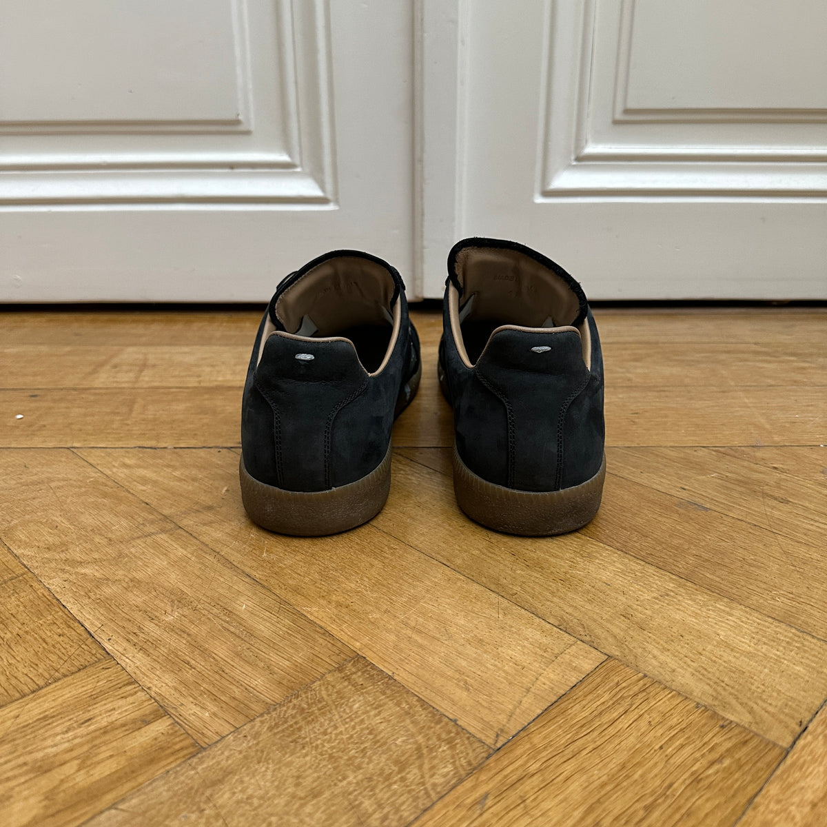 Maison Martin Margiela Black Suede Paint Splatter GATs