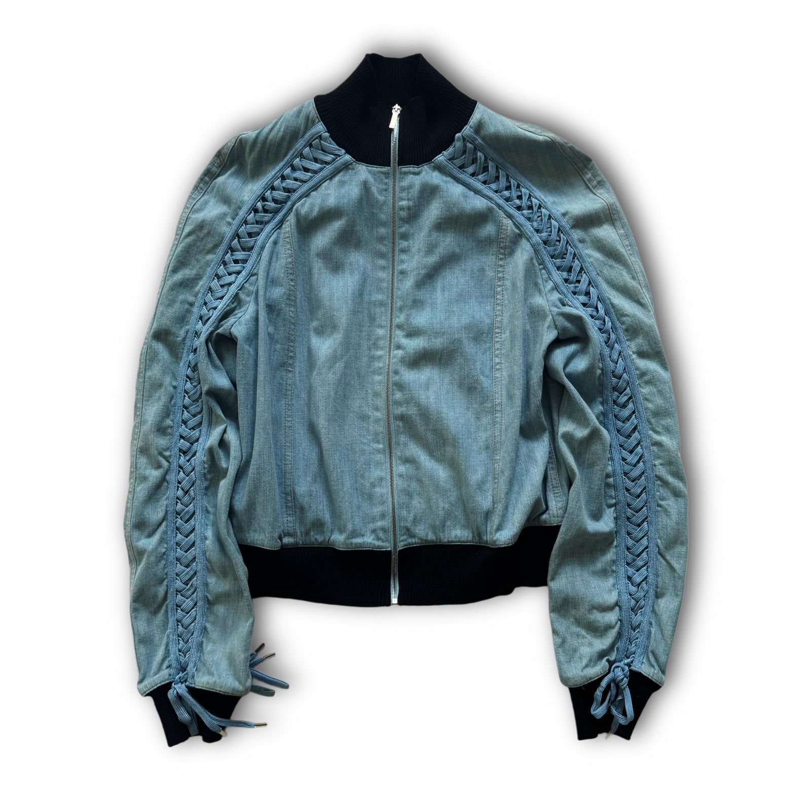 Christian Dior AW02 by John Galliano Laced Denim Bomber Jacket