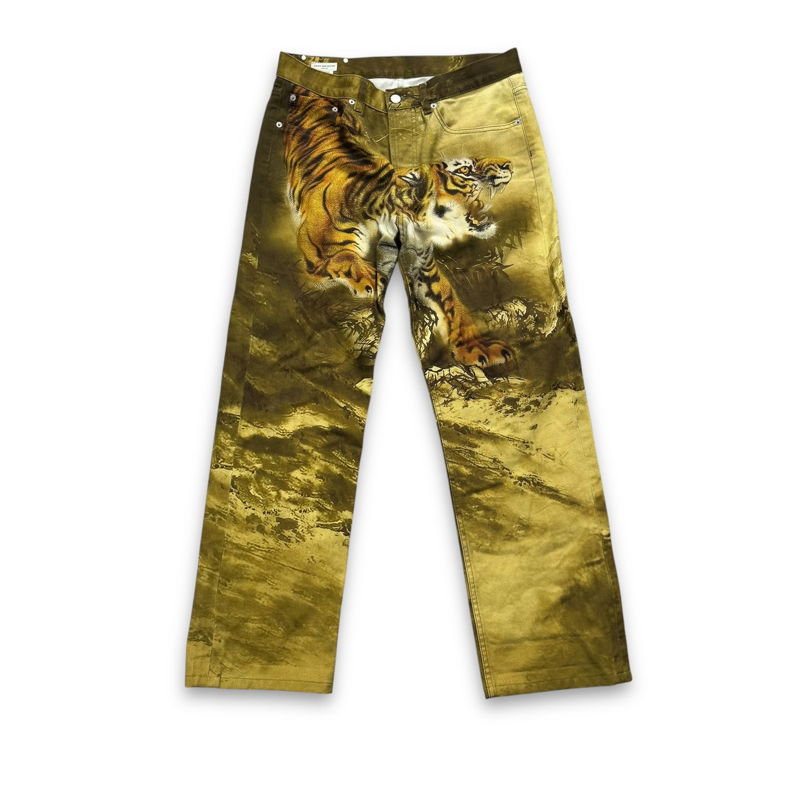Dries van Noten AW20 Panthero Tiger Printed Denim