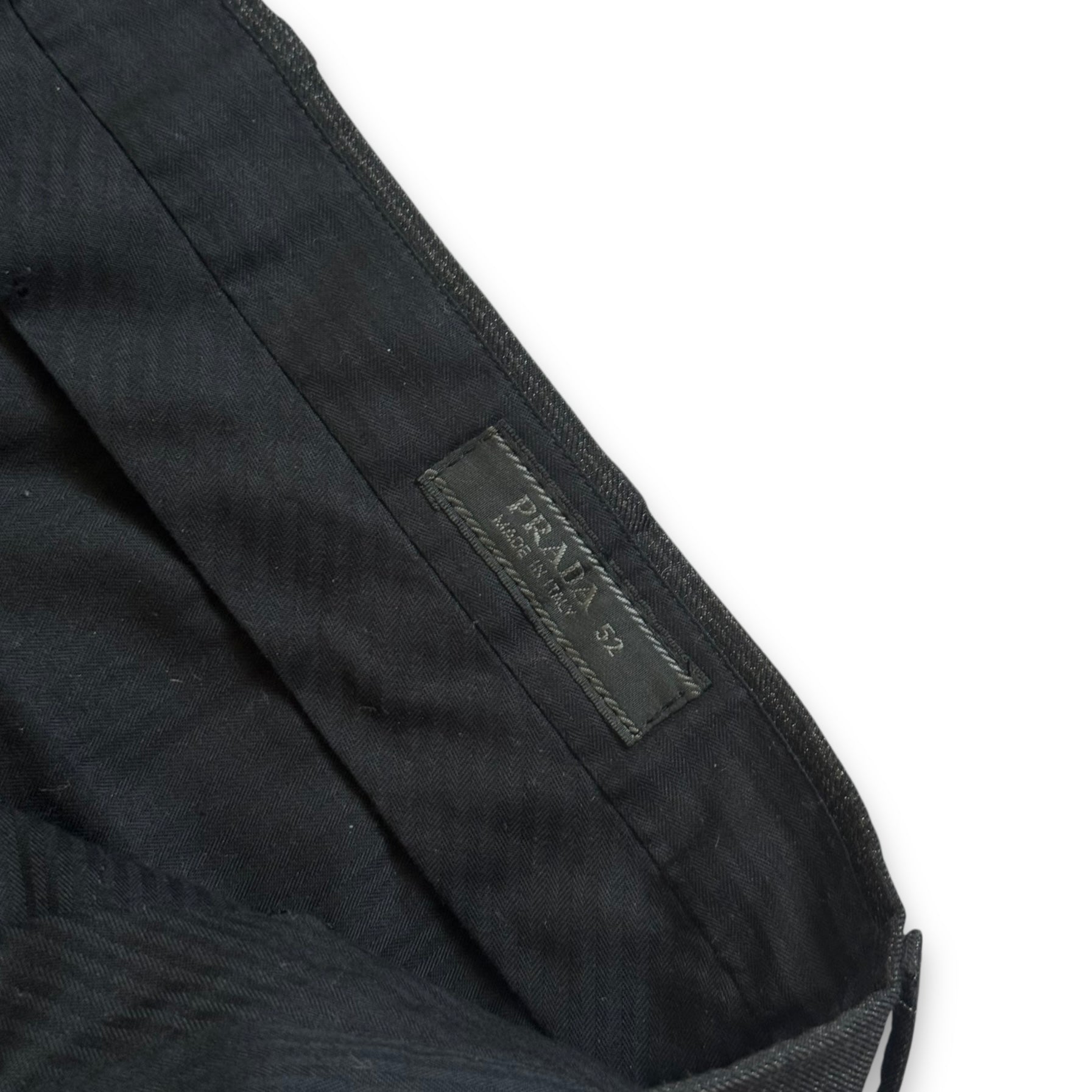 Prada AW09 Black Wool Silk Blend Pants