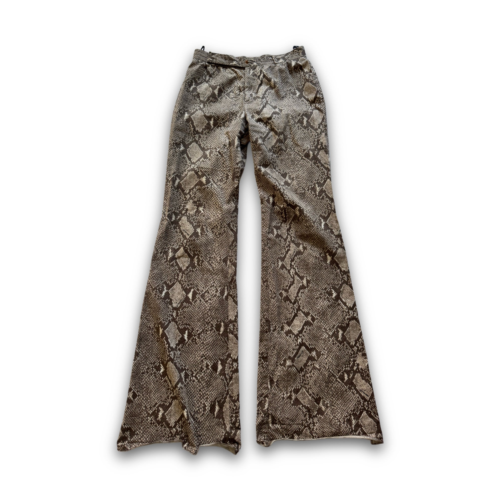 Gucci by Tom Ford SS00 Python Print Flared Pants