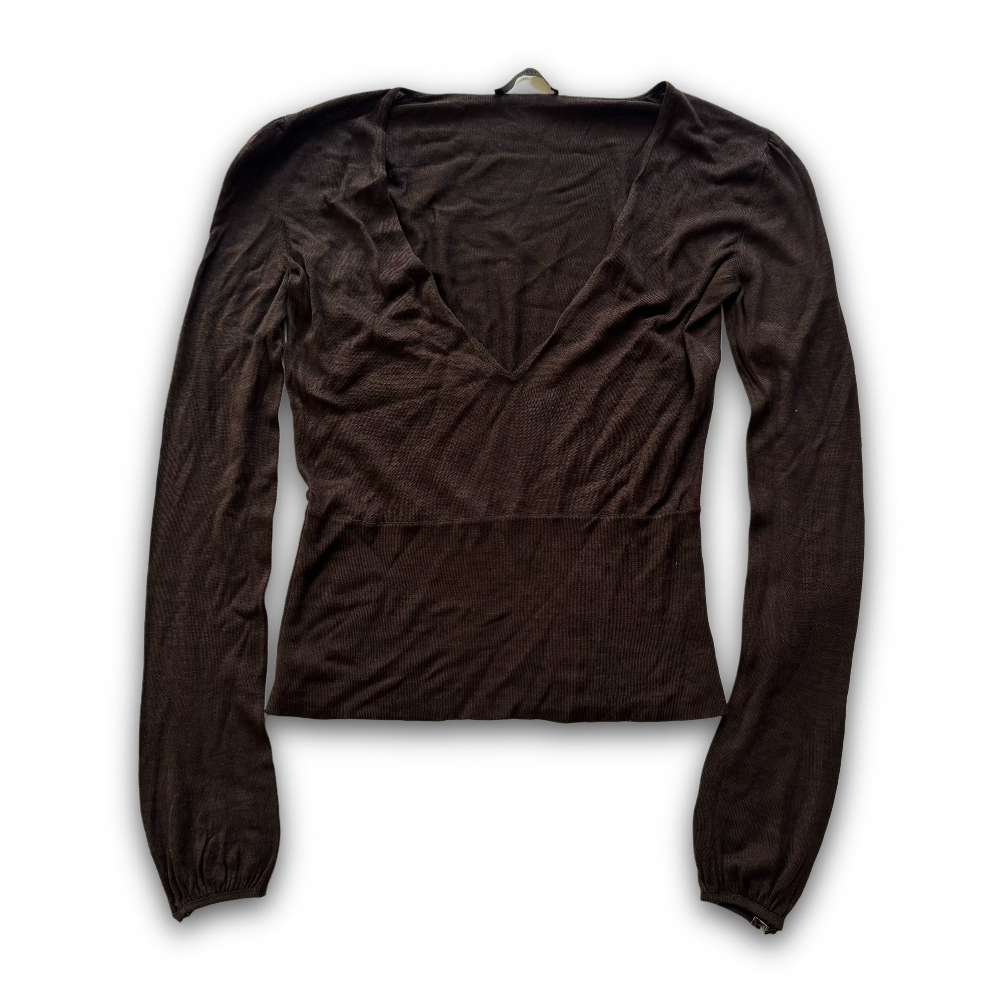 Gucci 90s by Tom Ford Deep Neck Knit Top
