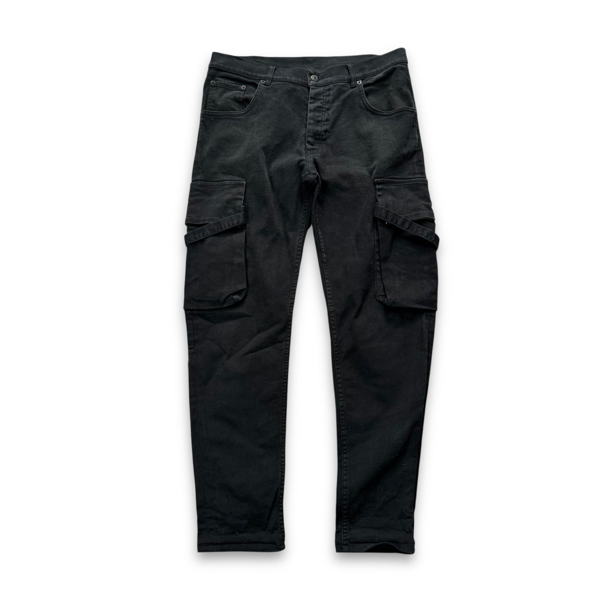 Helmut Lang SS04 Black Bondage Cargo Denim