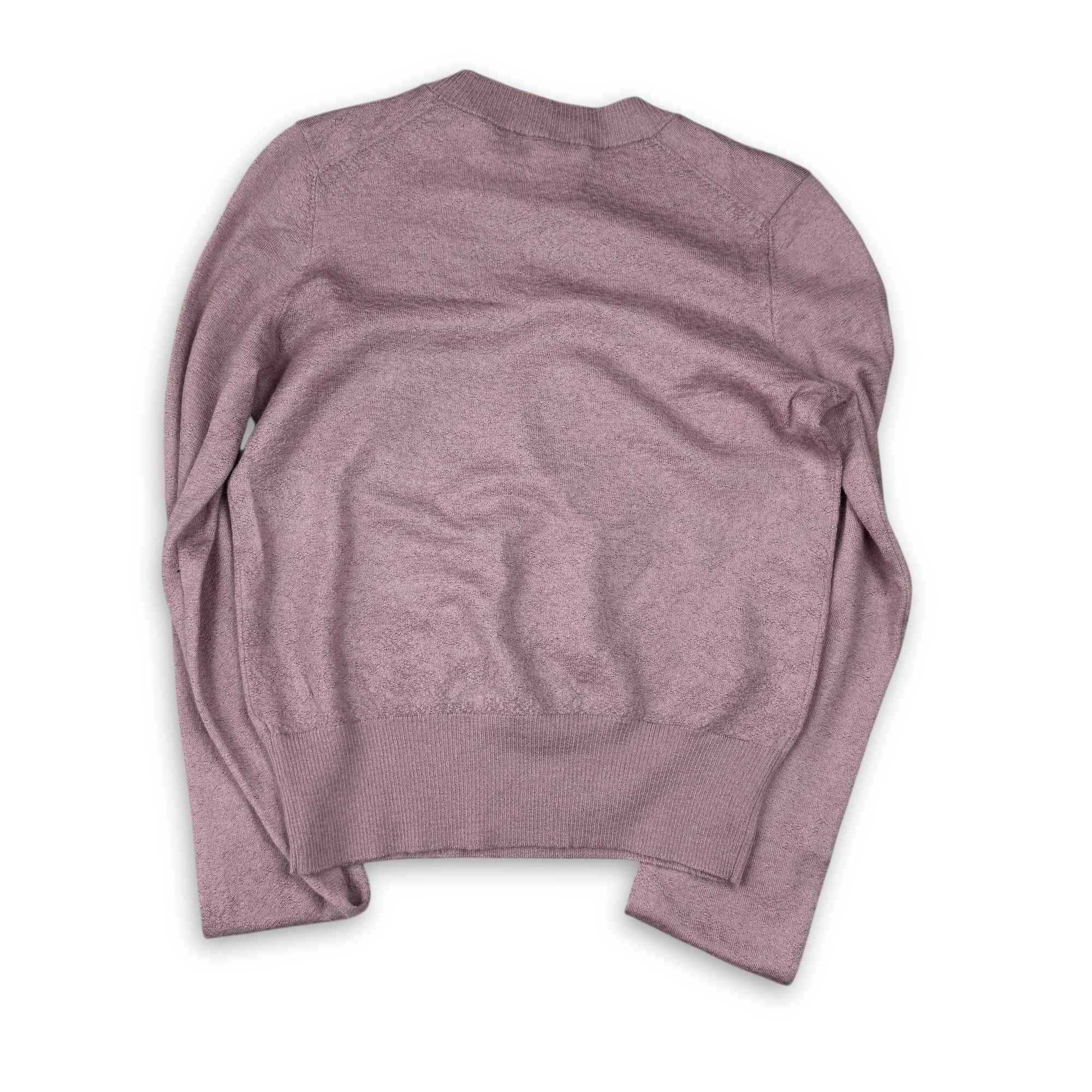 Chanel FW14 by Karl Lagerfeld Pink Cashmere/Mohair Pearl Embellished Knit Sweater