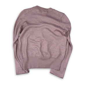 Chanel FW14 by Karl Lagerfeld Pink Cashmere/Mohair Pearl Embellished Knit Sweater