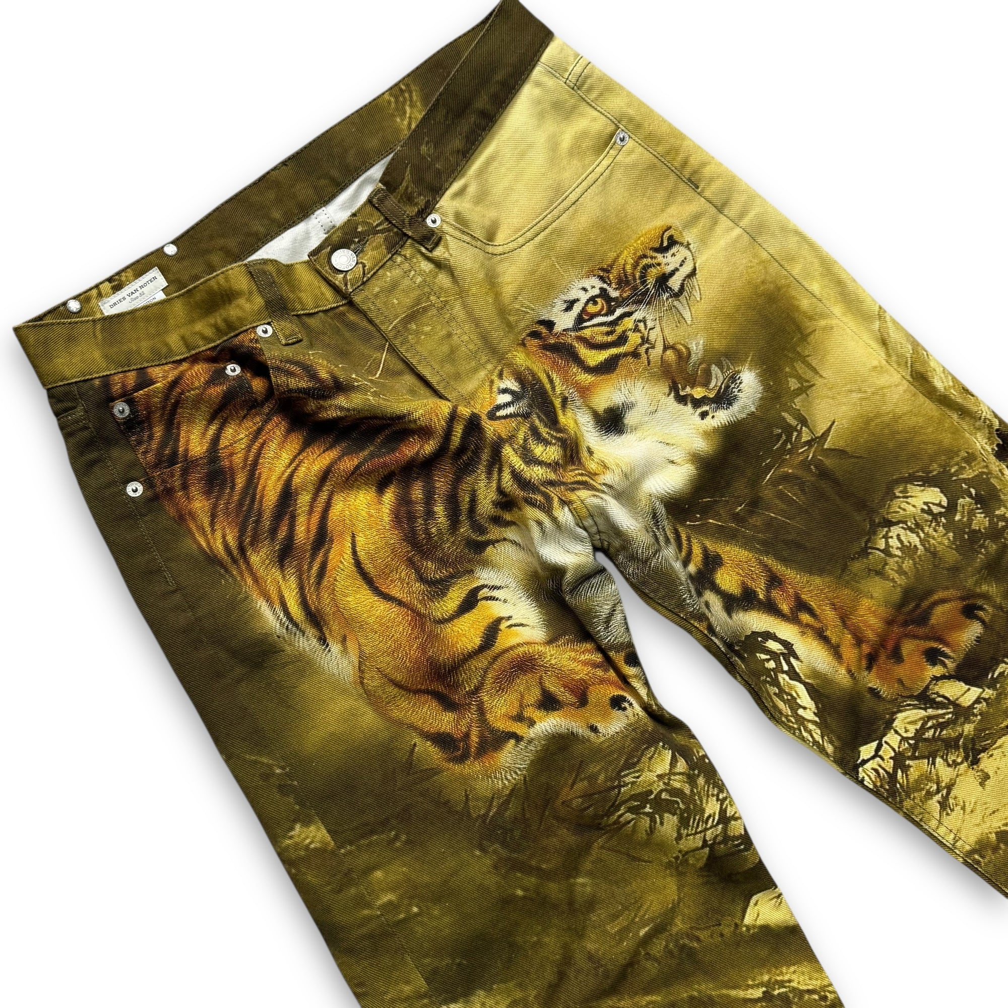 Dries van Noten AW20 Panthero Tiger Printed Denim