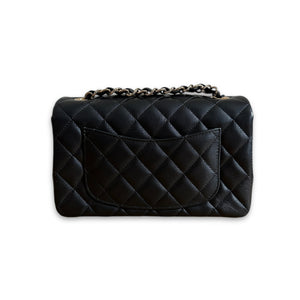 Chanel Classic Black New Mini Flap Bag Quilted Lambskin