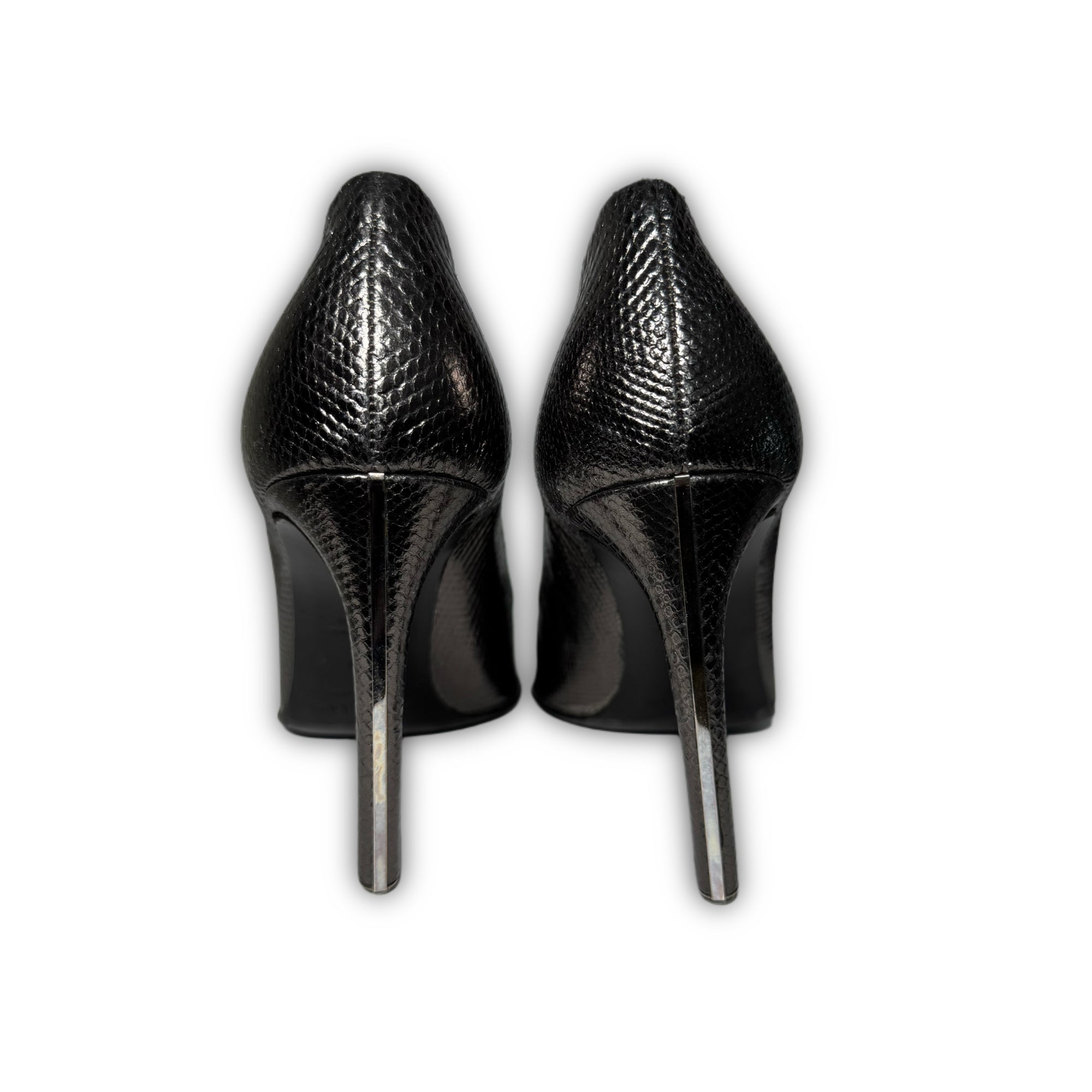 Helmut Lang 90s Snakeskin Heels