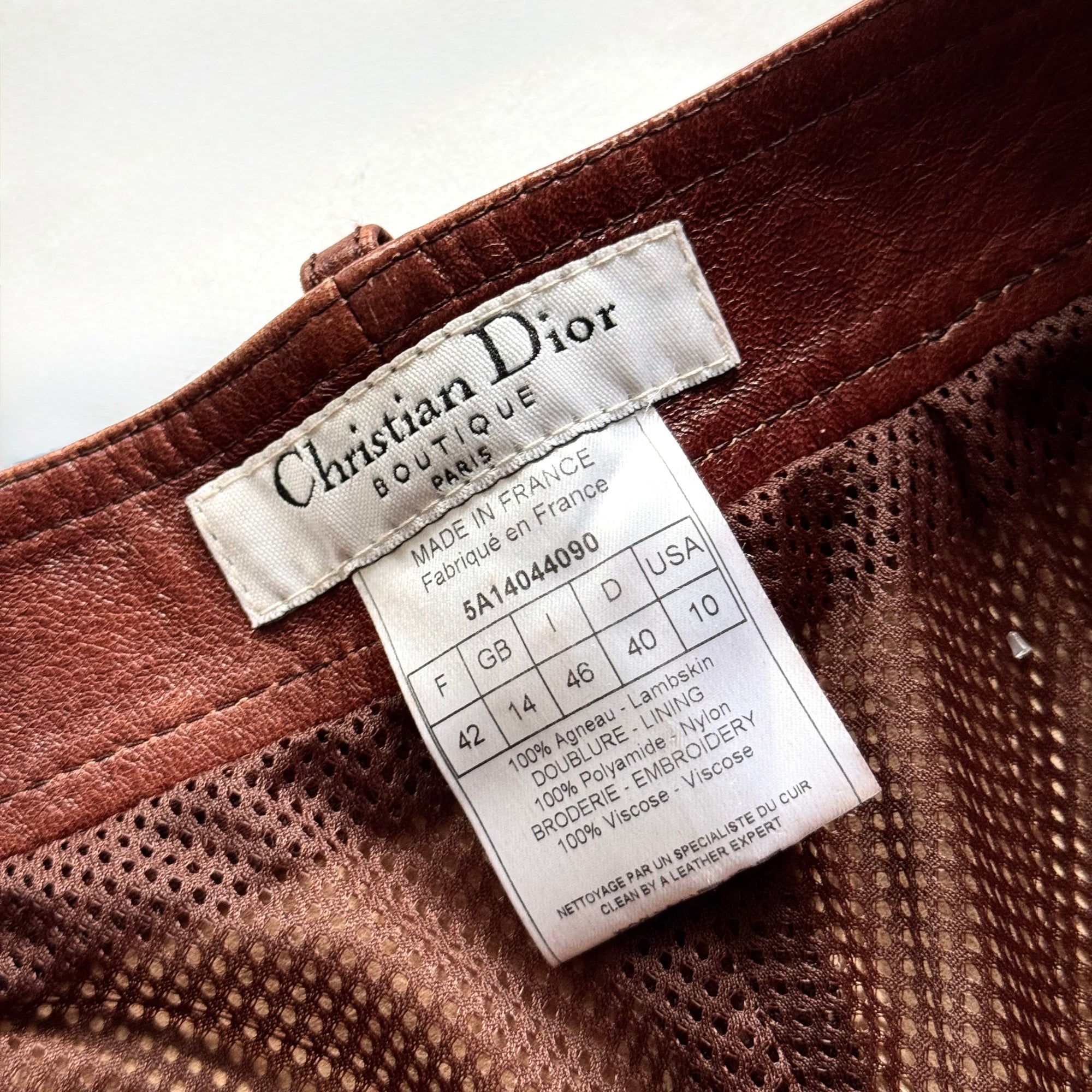 Christian Dior AW05 by John Galliano Floral Embroidered Leather Pants