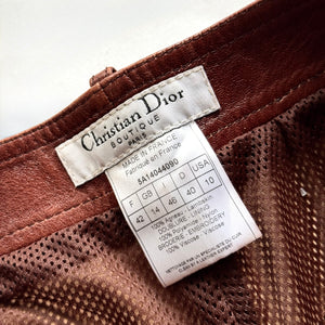 Christian Dior AW05 by John Galliano Floral Embroidered Leather Pants