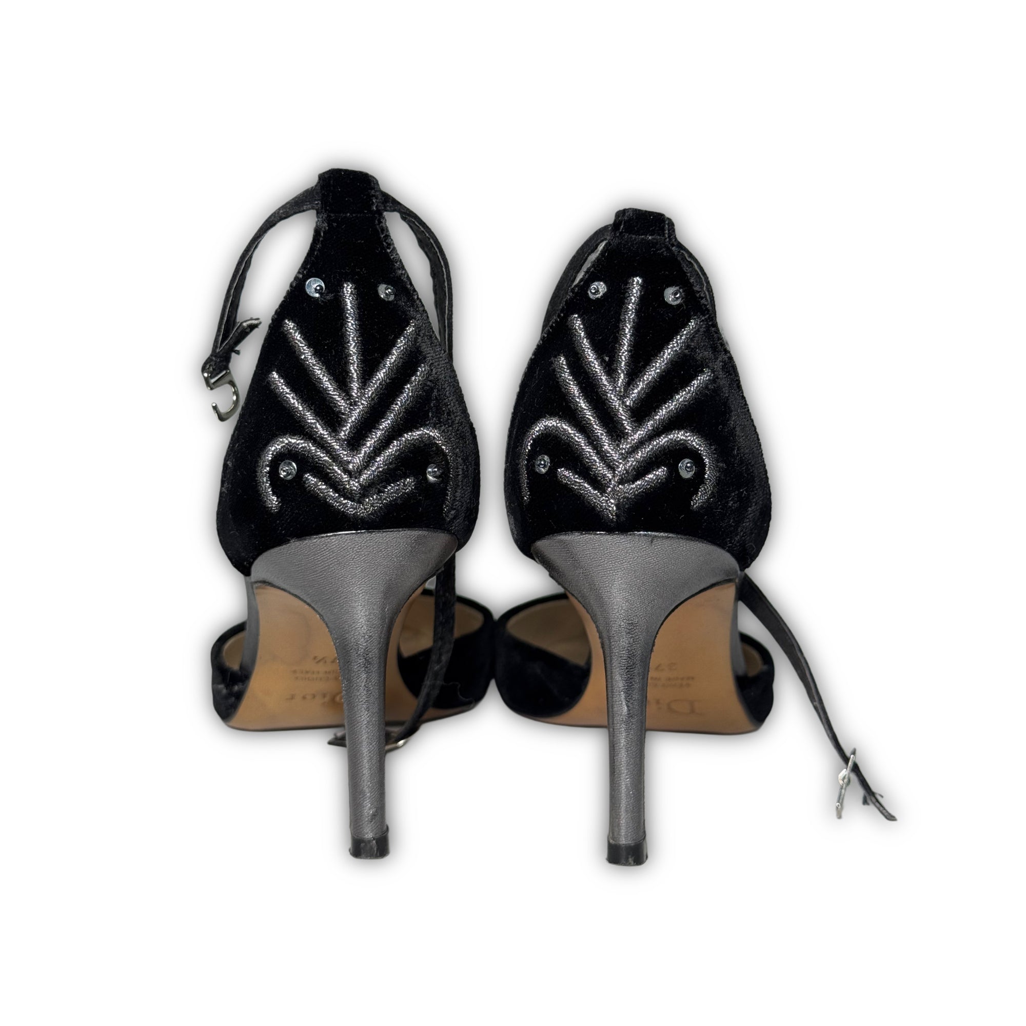 Christian Dior 2000s Strapped Beaded Velvet Heels