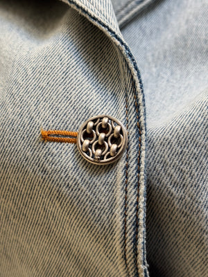 Chanel SS22 Oversized Washed Denim Overcoat Sample