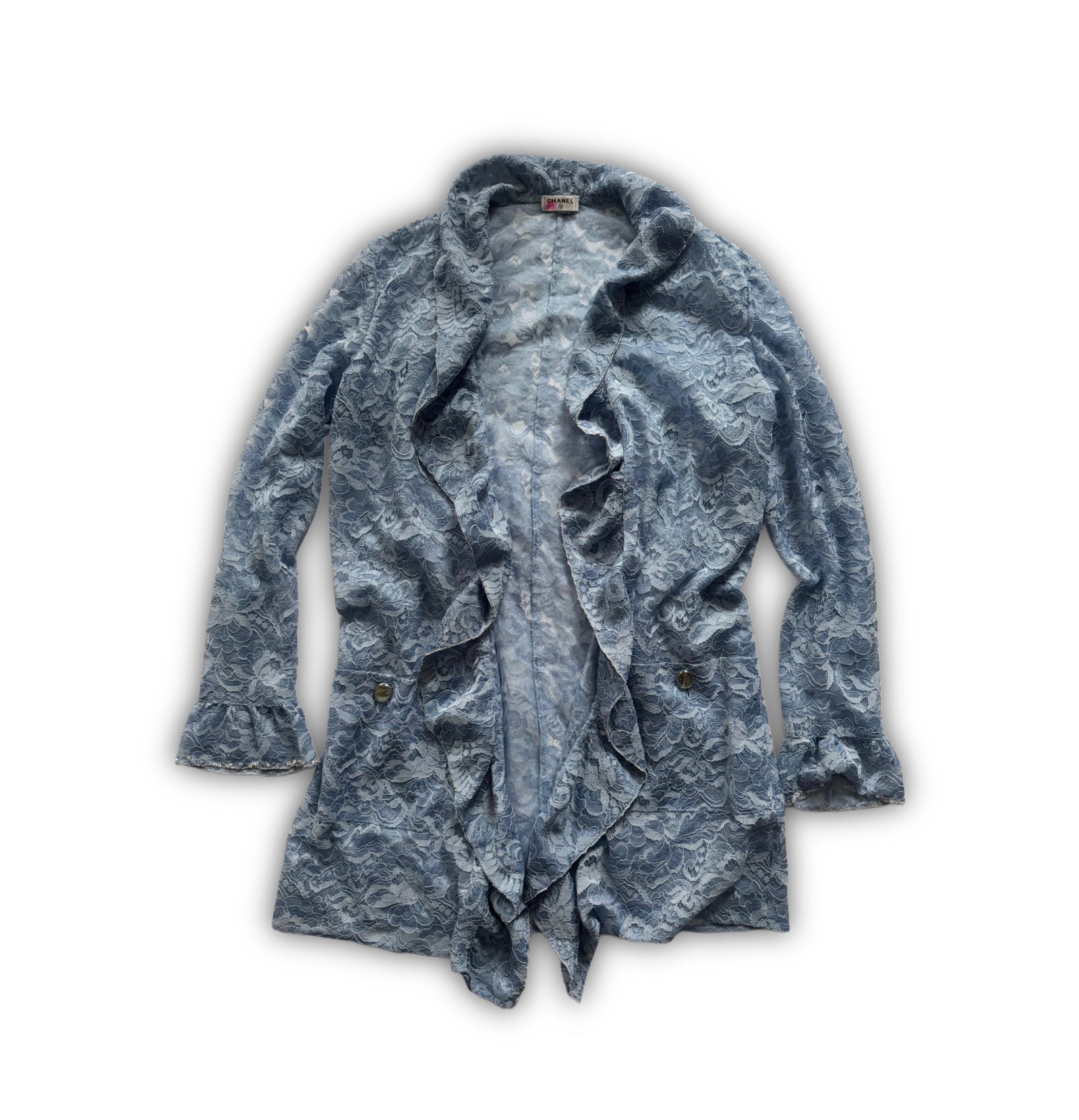 Chanel 2024 Rushed Embellished Floral Lace Cardigan Sample