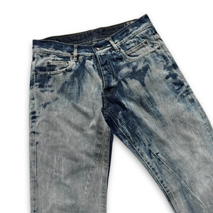 Rick Owens 2000s Bleached Raw Hem Detroit Denim