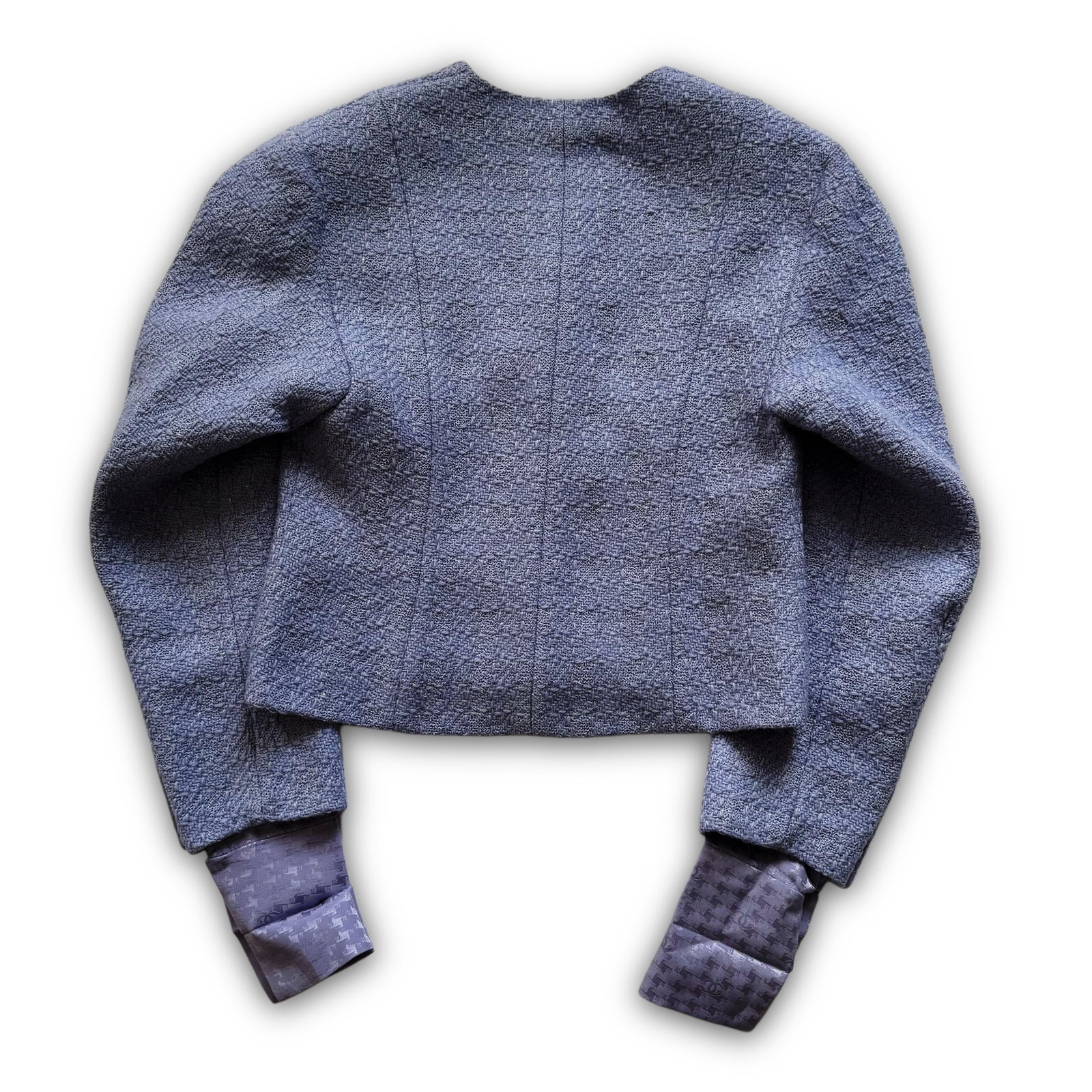 Chanel 2025 Sample Elongated Sleeve Cropped Boucle Jacket