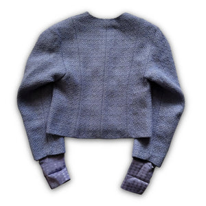 Chanel 2025 Sample Elongated Sleeve Cropped Boucle Jacket