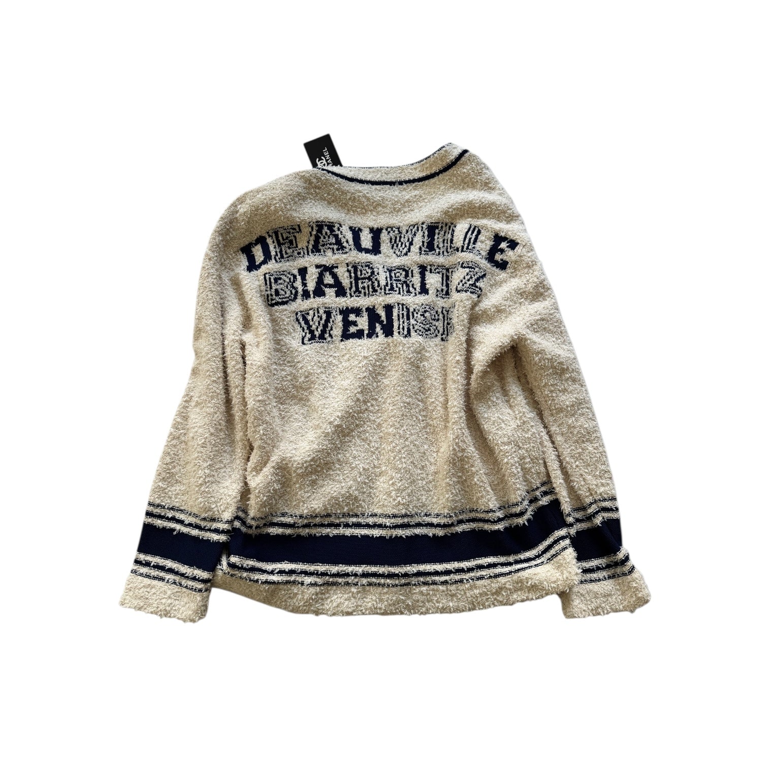 Chanel Pre SS19 Boucle Varsity Oversized Cardigan