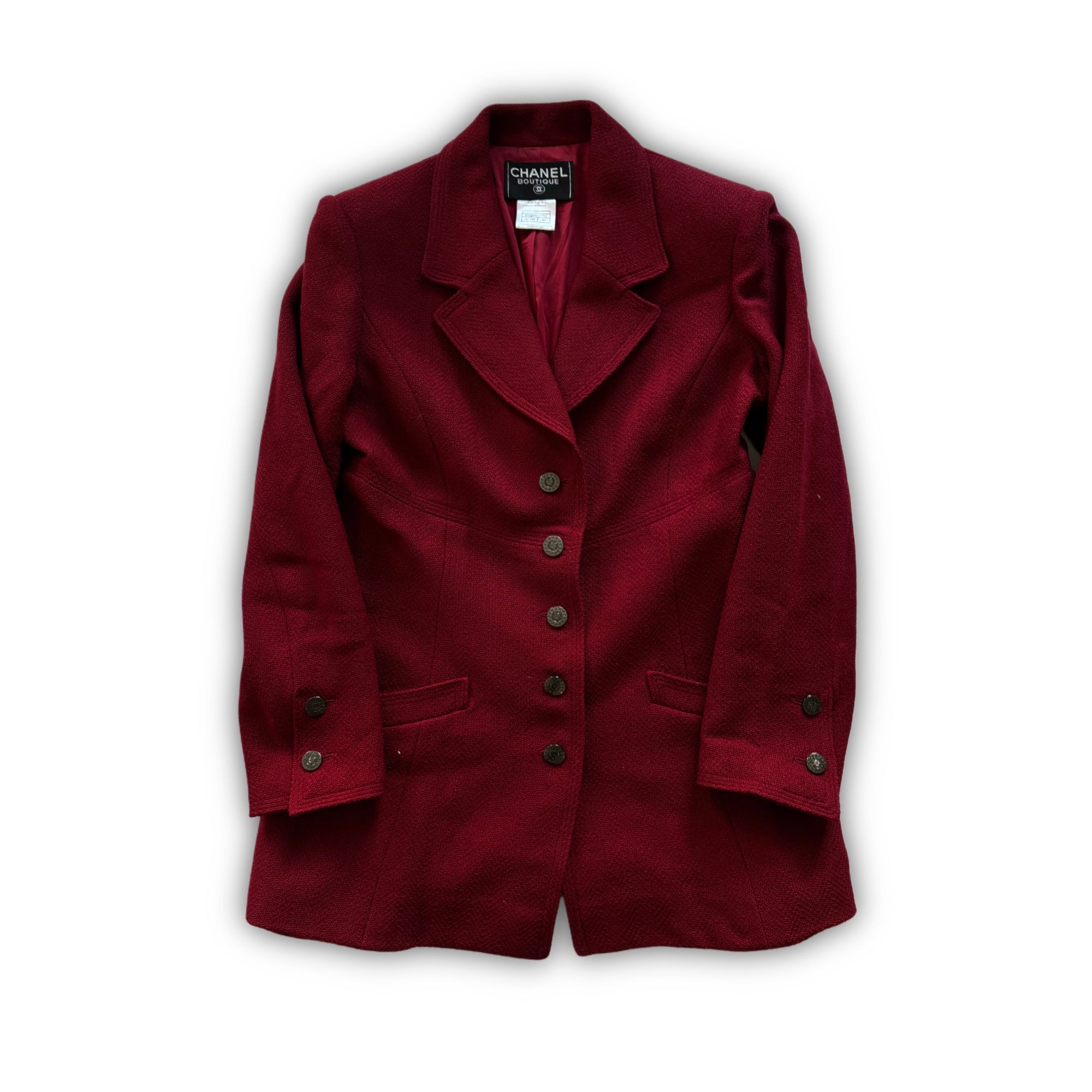 Chanel AW97 by Karl Lagerfeld Blood Red Coat