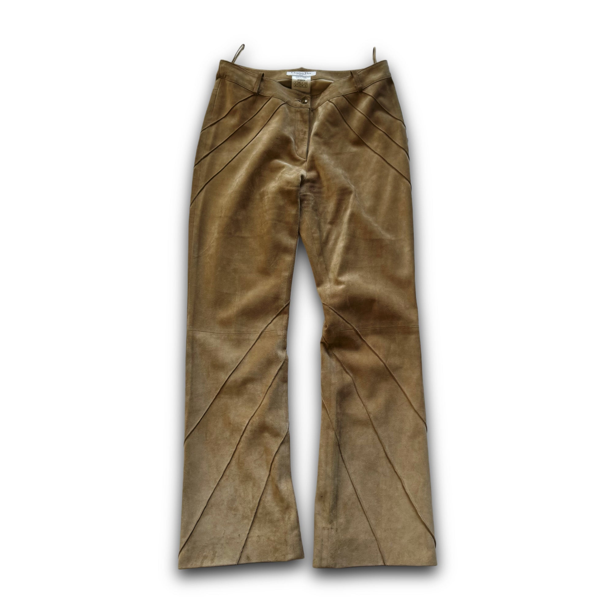 Christian Dior AW02 by John Galliano Paneled Suede Pants