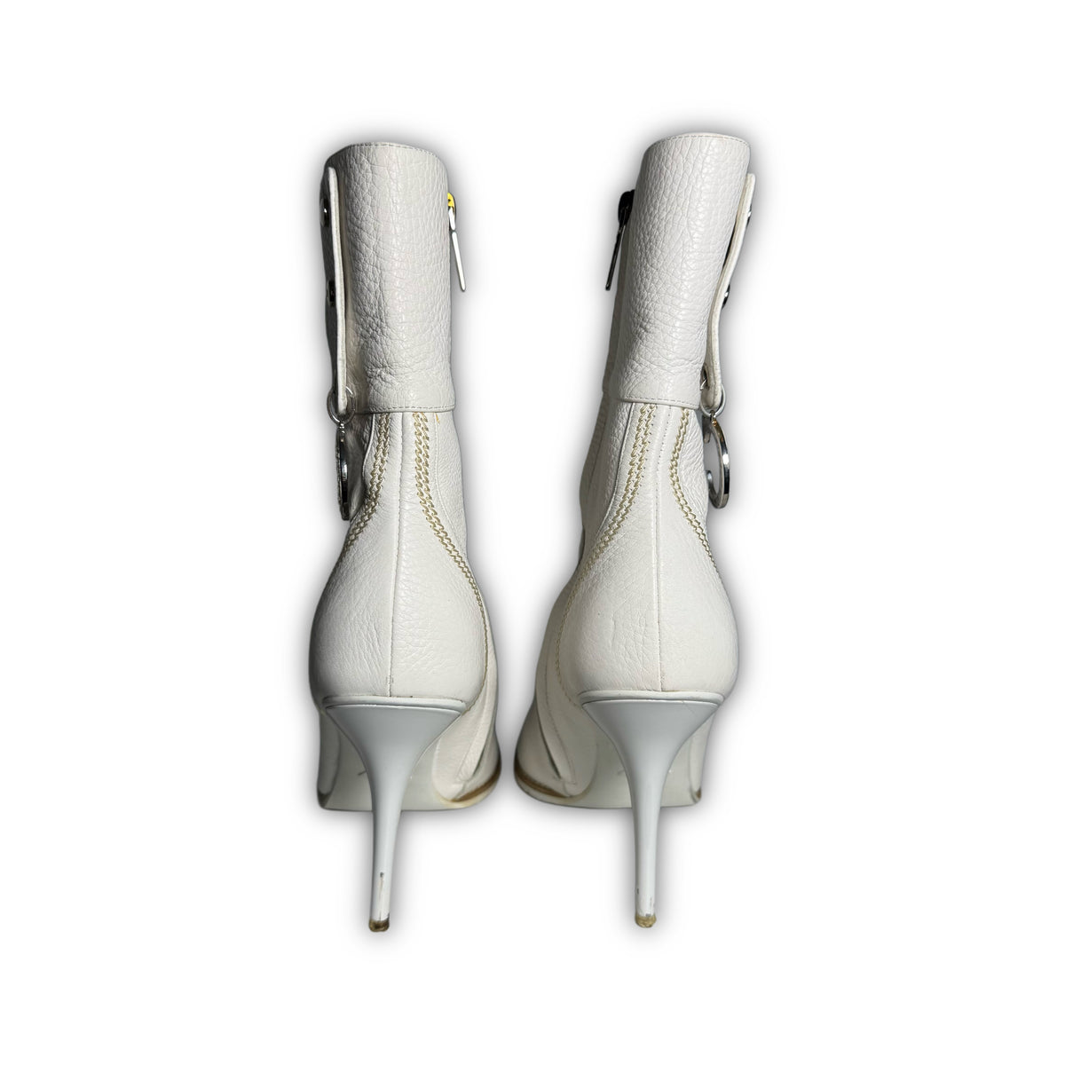 Christian Dior by John Galliano SS05 Floral Embroidered Leather Heeled Boots
