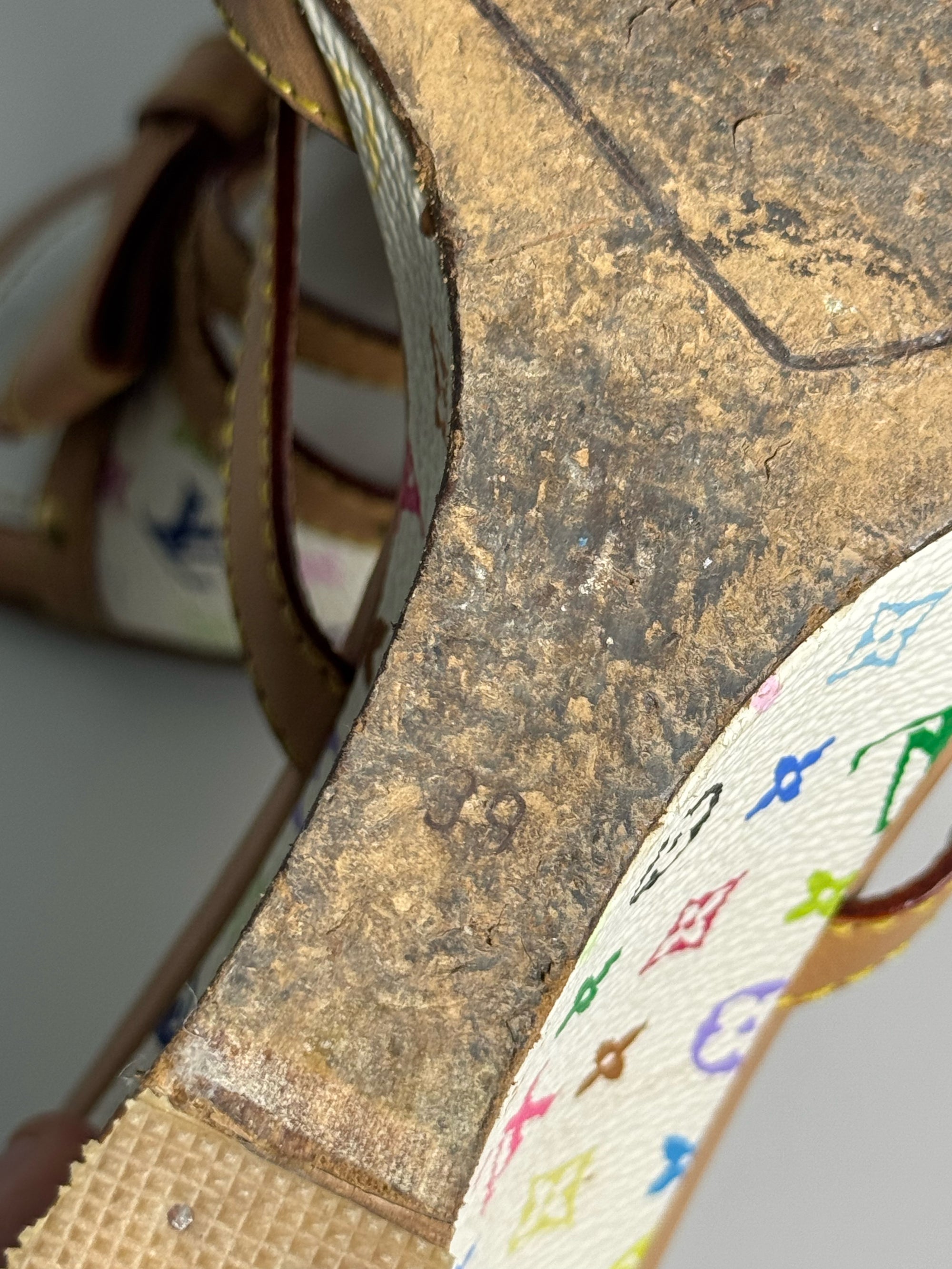 Louis Vuitton 2003 Takashi Murakami Multicolor Wedge Heels