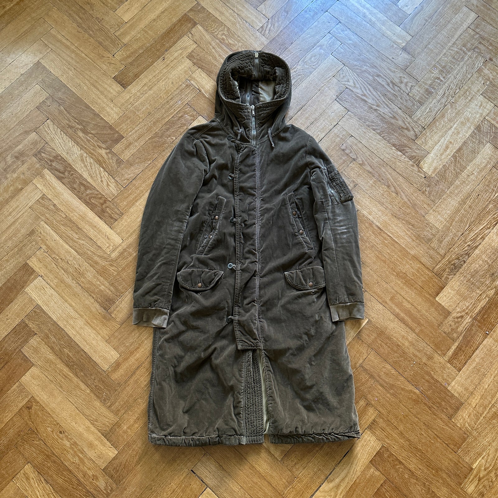 Rick Owens AW08 Stag Crushed Velvet Exploder Parka