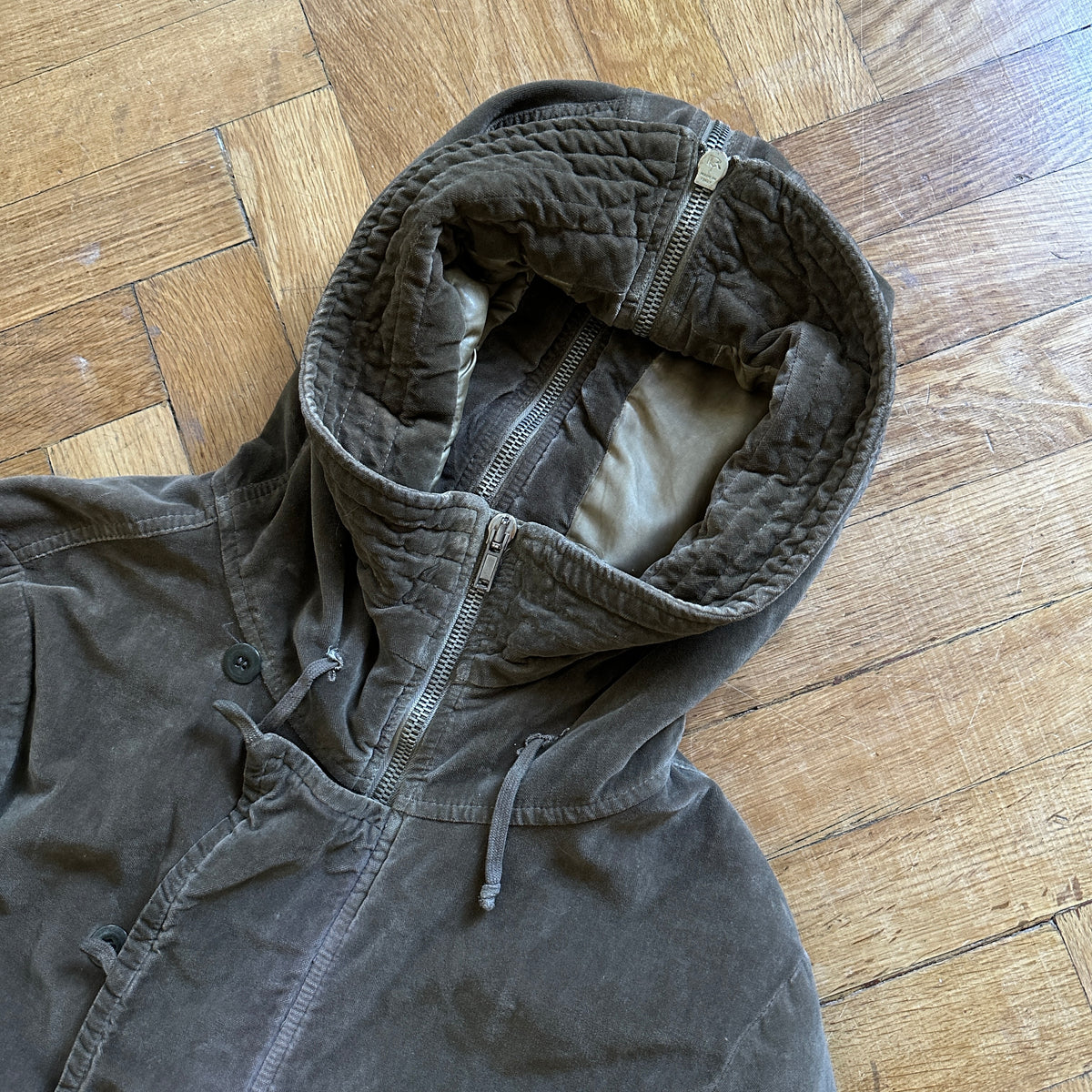 Rick Owens AW08 Stag Crushed Velvet Exploder Parka