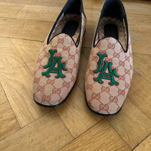 Gucci MLB Los Angeles Dodgers Monogram Loafer Limited Edition.