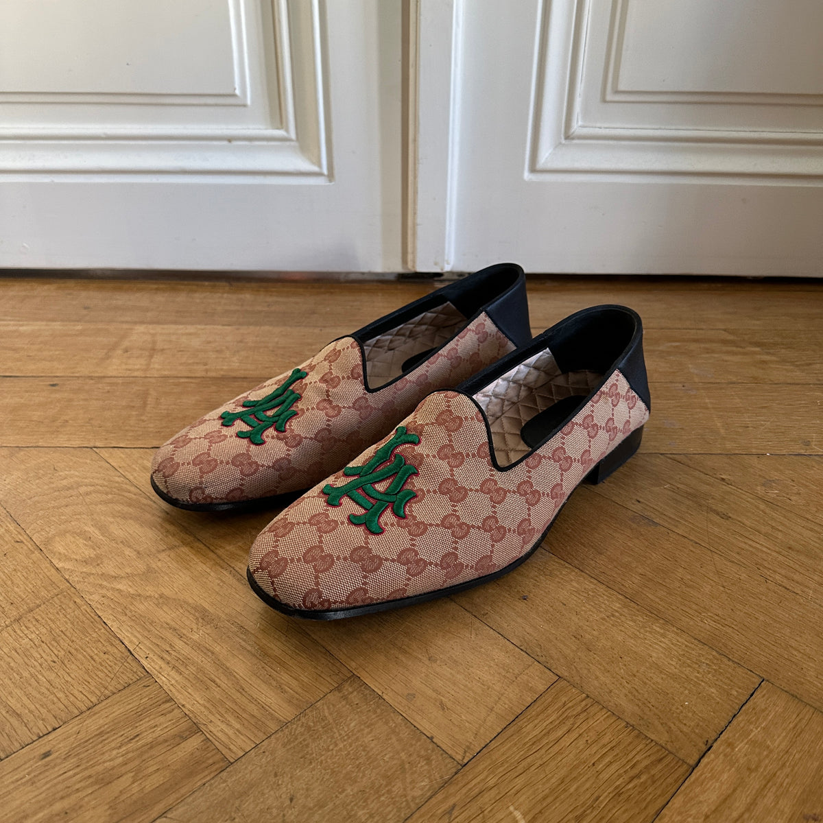 Gucci MLB Los Angeles Dodgers Monogram Loafer Limited Edition.